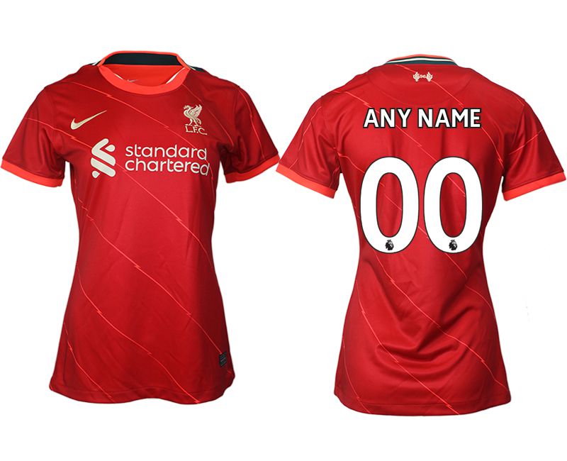 Women 2021-2022 Club Liverpool home aaa version red customized Soccer Jerseys->women soccer jersey->Women Jersey